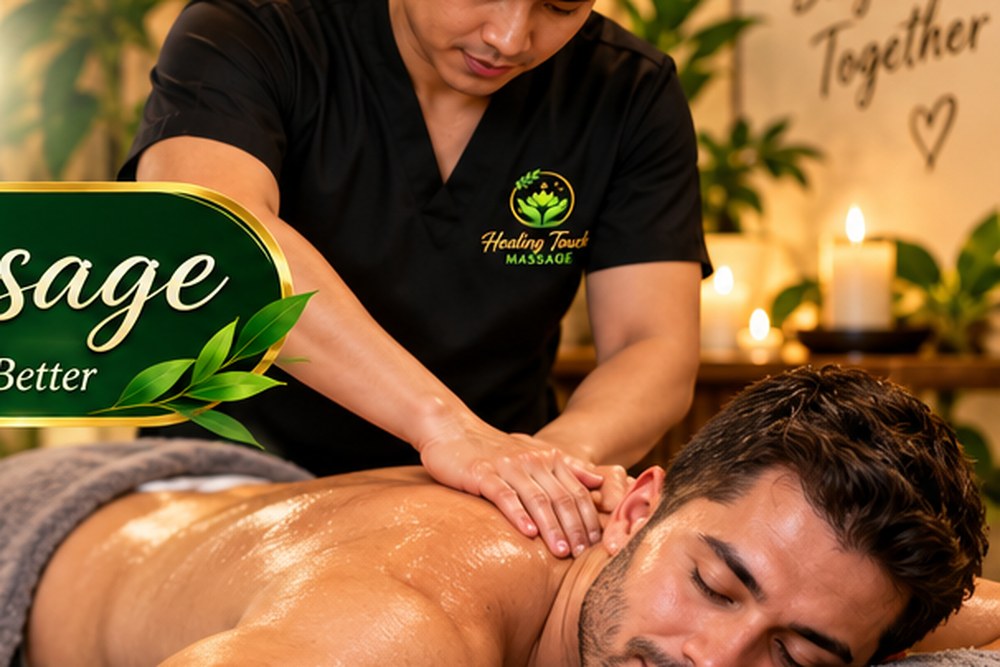 Calm indoor massage therapy session suited to a couple massage experience
